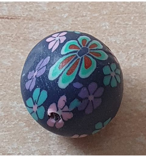 Kunststoff Perle dunkelblau