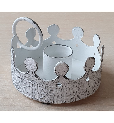 Metall Kerzenhalter weiss