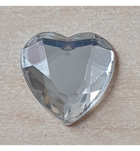 Kunststoff Herz silber