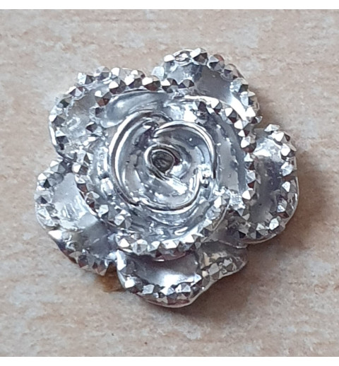 Kunststoff Rose silber