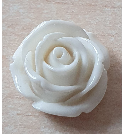 Kunststoff Rose weiss