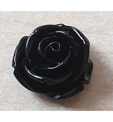 Kunststoff Rose schwarz
