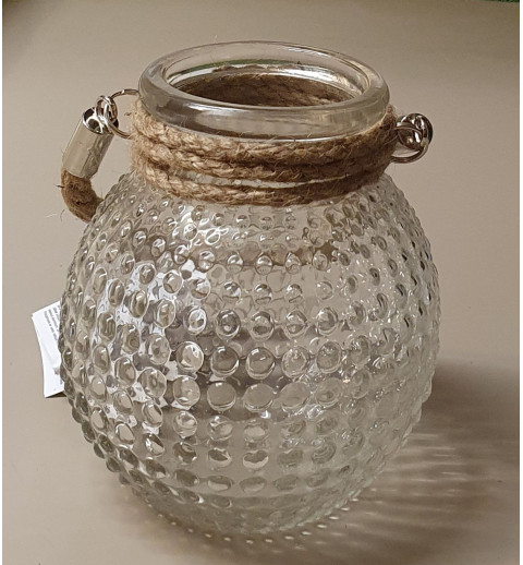 Glas mit Schnurkordel