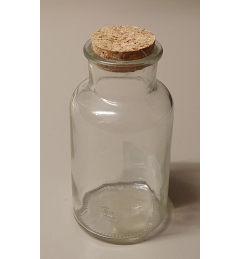 Glas mit Korkdeckel klein