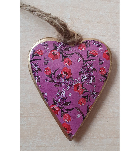 Metall Herz magenta