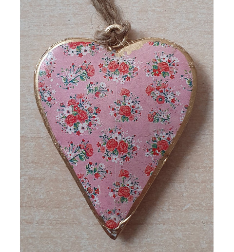 Metall Herz rosa