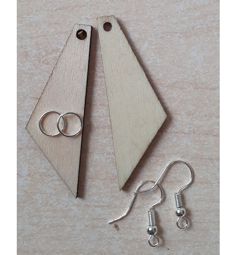 Holz Ohrringe schräg