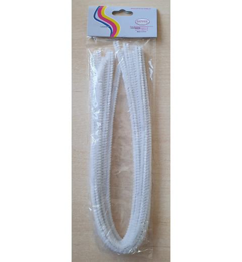 Chenille Draht weiss    (Pfeiffenputzer)