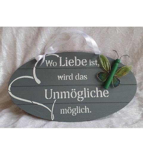 Schild Liebe....