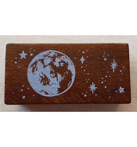 Holzstempel Mond