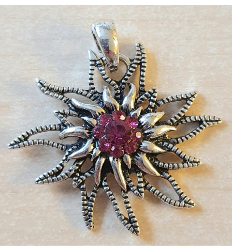 Edelweiss Anhänger pink