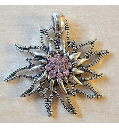 Edelweiss Anhänger flieder