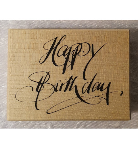 Holz Stempel Happy Birthday