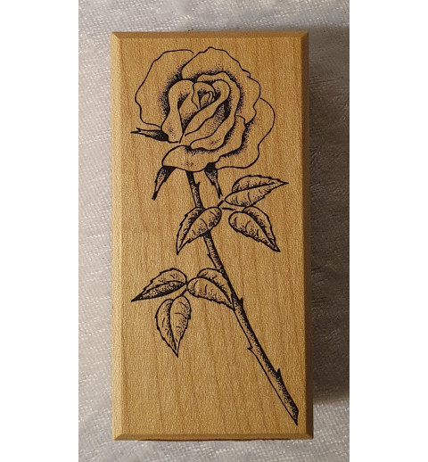 Holz Stempel Rose