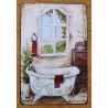 Metall Schild Badewanne