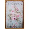 Metall Schild Rosen