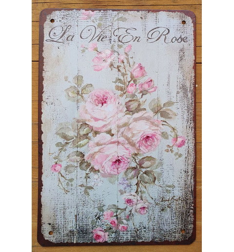 Metall Schild Rosen