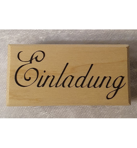 Holz Stempel Einladung
