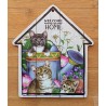 Holz Schild Katzen