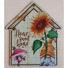 Holz Schild Wichtel gelb