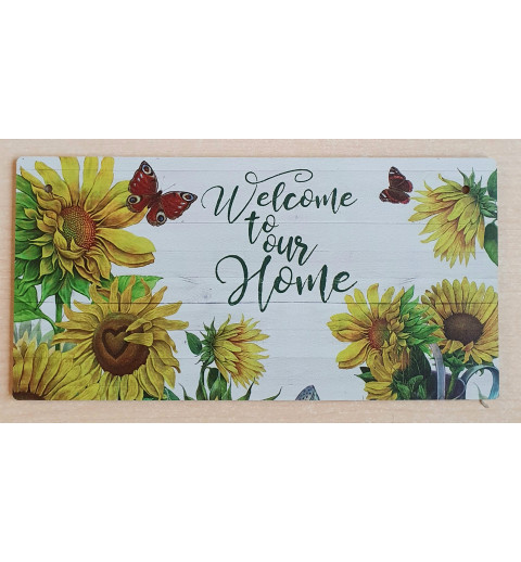 Holz Schild Sonnenblumen