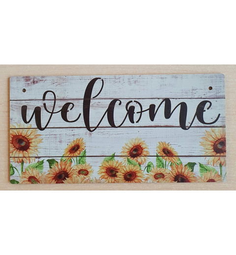 Holz Schild Sonnenblumen