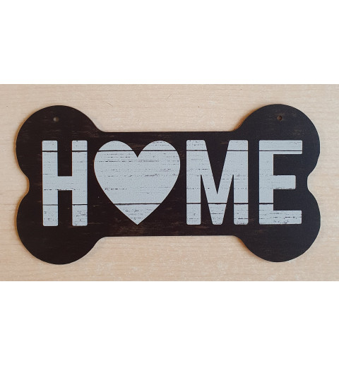 Holz Schild Knochen braun