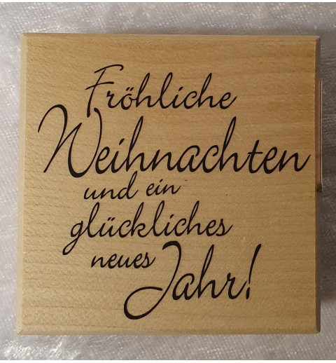 Holz Stempel Fröhliche Weihnachten