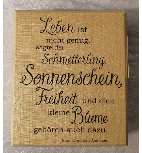 Holz Stempel Leben ist nicht genug