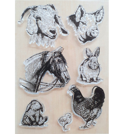 Clear Stamps Bauernhof Tiere