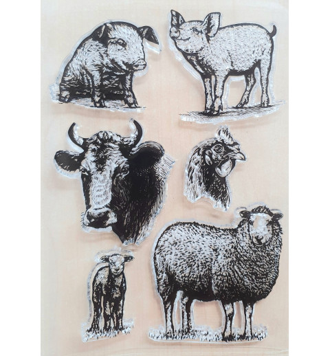 Clear Stamps Bauernhof Tiere