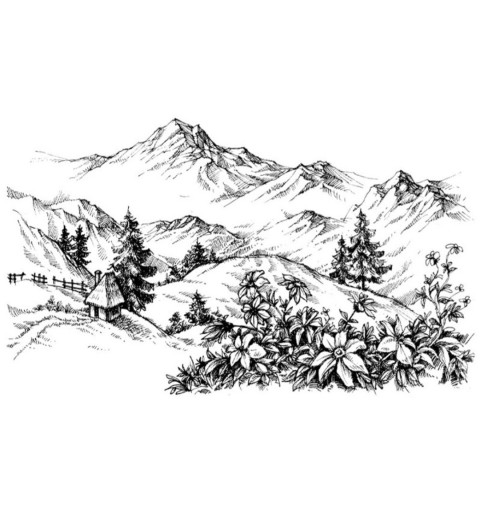 Silikon Stempel Berge