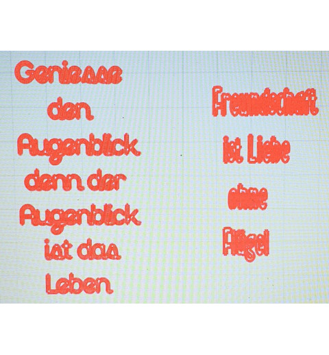 Schablone Geniesse den Augenblick....