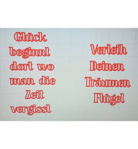 Schablone Glück beginnt dort....