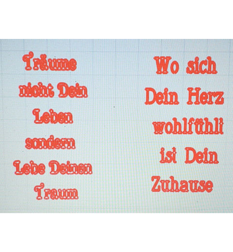 Schablone Träume nicht....