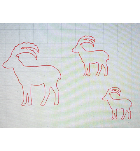 Schablone Steinbock
