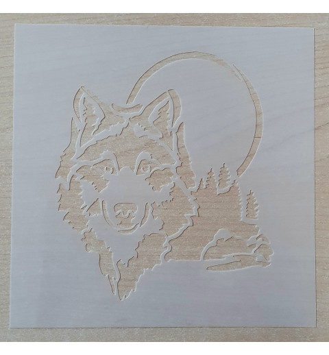 Schablone Wolf
