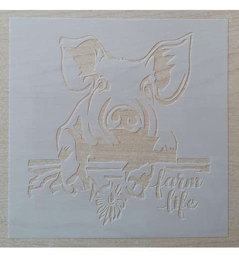 Schablone Schwein