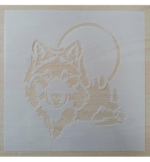 Schablone Wolf