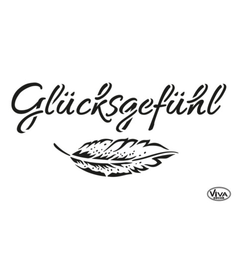 Schablone Glücksgefühl
