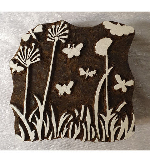 Holz Stempel Geschnitzt Pusteblumen