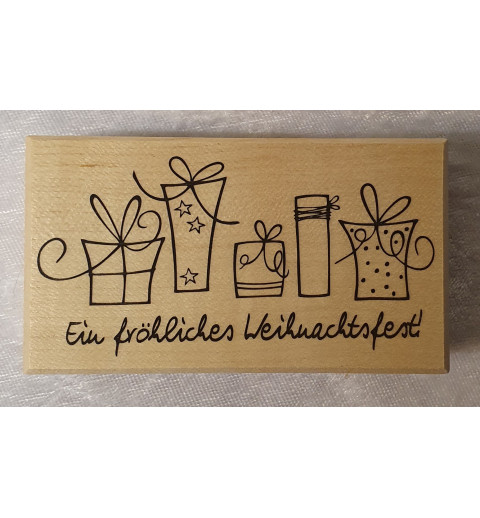 Holz Stempel Ein fröhliches Weihnachtsfest