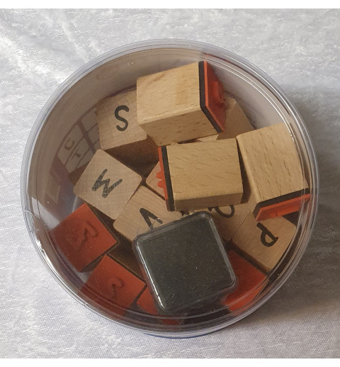 Holz Stempel Buchstaben Set