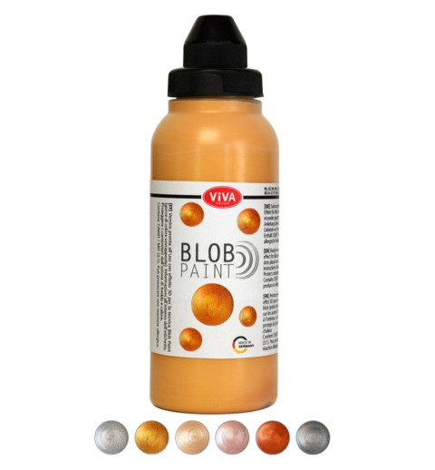 Blob Paint Farbe Silber Metallic