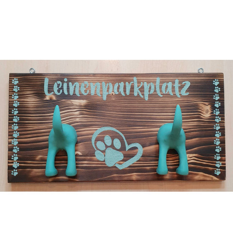 Leinenparkplatz braun/mint