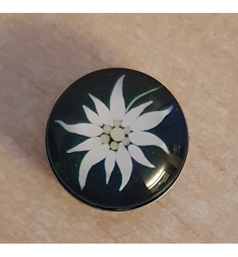 Druckknopf Edelweiss schwarz