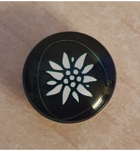 Druckknopf Edelweiss schwarz