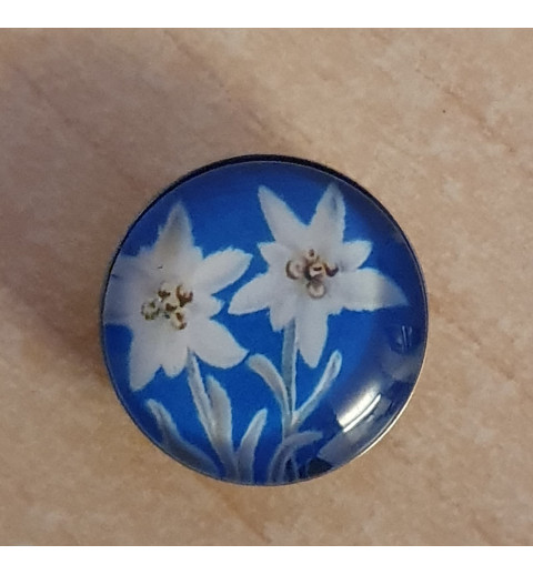 Druckknopf Edelweiss blau