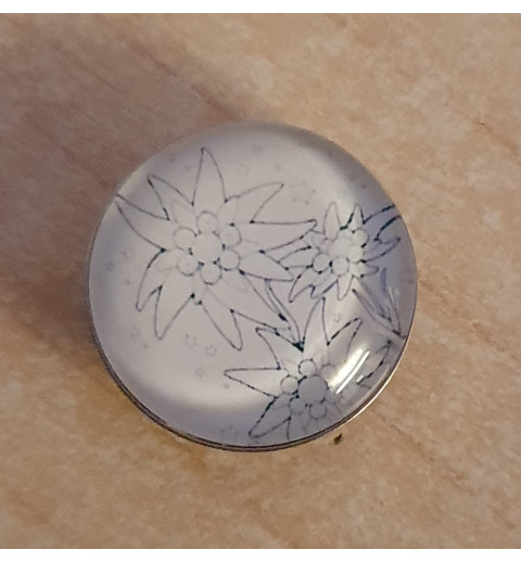 Druckknopf Edelweiss weiss