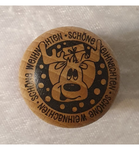 Holz Stempel Rentier Kopf Weihnachten